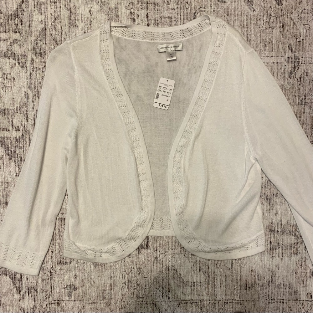 White Christopher and Banks Cardigan